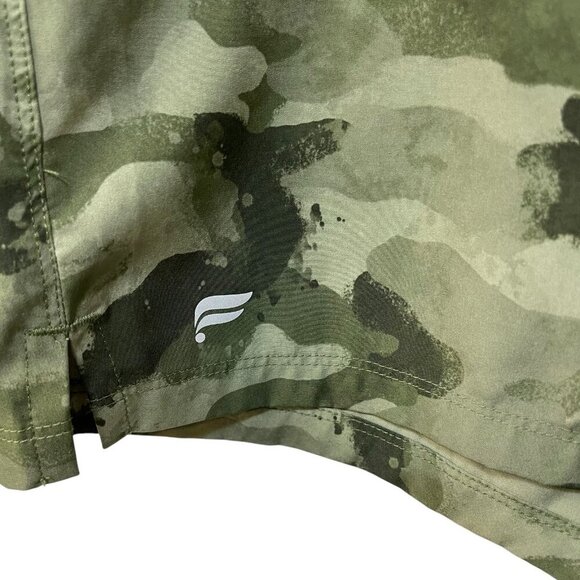 Fabletics The Fundamental Camo Shorts Tactical Green Workout Fitness Mens XL - Picture 3 of 5